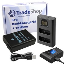 2in1 Set: Dual USB-C LCD Ladegerät + Akku für Nikon D3100 D3200 D3300 D3400