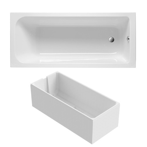 Badewanne acryl weiß - weiß, (set)