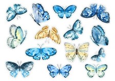 14 Sticker Schmetterling Blau