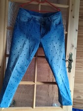 Deerberg Jeans Damen Hose Gemustert Jeanshose Gr. EU 44 siehe Maße