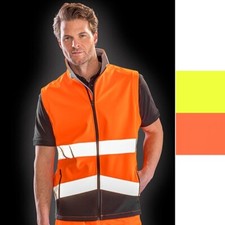 Result Printable Safety Softshell Gilet R451X Herren Weste NEU
