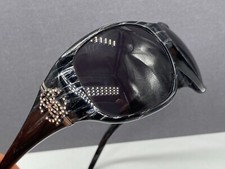 Roberto Cavalli Sonnenbrille Damen grau Strass Groß Quadratisch Apsirto NP: 350€