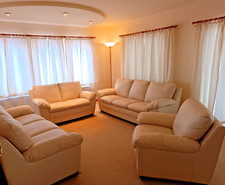 Italsofa Sofa Set Couch Garnitur 4Teile: 1er,2er ,2x 3er Leder beige gebraucht