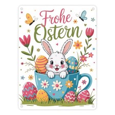 Frohe ostern metallschild - frohe,