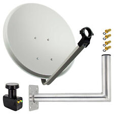 PremiumX SAT Anlage 80cm Satelliten Schüssel Antenne Spiegel Twin LNB Wandhalter