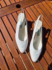 Slingpumps Weiß Gr 45,5
