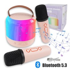 Karaoke Maschine Kinder Bluetooth Karaoke Maschine mit 2 Drahtlosen Mikrofonen