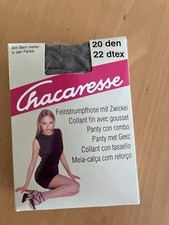 Chacaresse Vintage Feinstrumpfhose  90 er, Gr.36-38   Silver