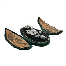 Art Déco Rosen Brosche aus 18