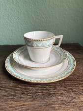 3tlg. KPM Berlin Kurland Gedeck Mintgrün Goldrand 1.Wahl. Super Selten Rar