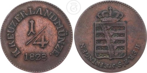 Kreuzer 1828 sachsen - 1/4,