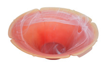 Quarzschale Schale aus Quarzstein mit Räucheraufsatz Räucherschale rot 30,5cm d