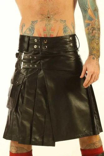 Leder cargo kilt - kilt, herren