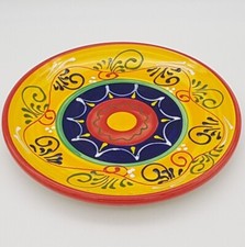 Runder Teller Tapas Serviergeschirr 26 cm spanische Handarbeit Keramik Keramik