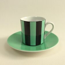 Dibbern Parklane Park Lane Espressotasse Mokkatasse Untertasse schwarz grün 