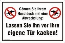 Hundeklo Hundehaufen Hier nicht Kot Kacke Schild Hinweisschild Art.-Nr. 3030
