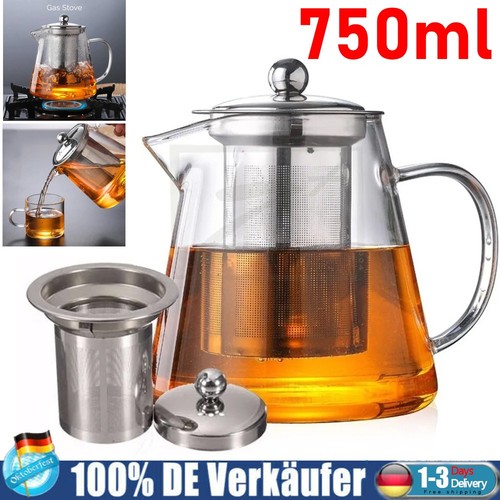 Glas teekanne 750ml mit - glas,