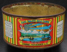 Alte Box Zinn Werbung Sardellen Salate Die Carne Dimino Francesco Sciacca