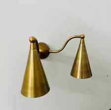 50er Jahre Antik Doppel Wandleuchte Mid Century Modern Roh Messing Wandlampe