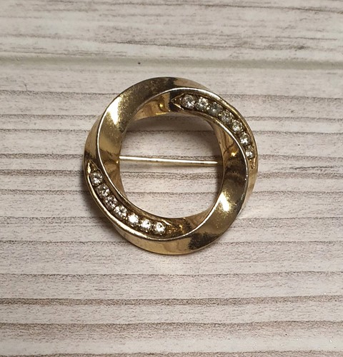 Antike brosche blumen gold - brosche,
