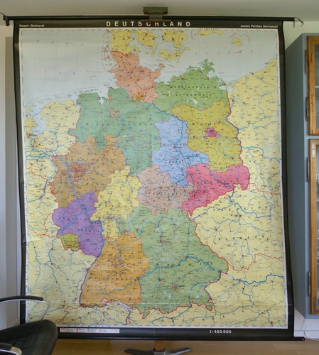 Vintage schulwandkarte - |,