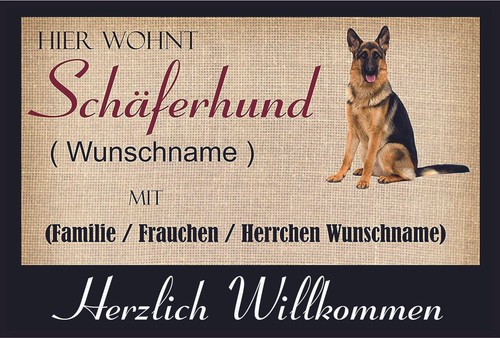 Fussmatte hier wohnt - fussmatte,