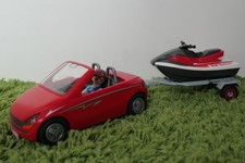Playmobil Nr. 5133 Roadster Cabrio mit Jetski vollständig