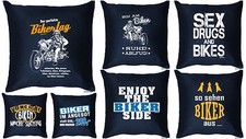 Cooles Biker Sofakissen - witzige Sprüche / Motive Biker Geschenk Motorradfan