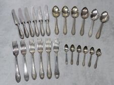 OKA Kreuzband 24-tlg. versilbertes Besteck, Besteckset 90er Silber