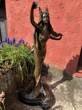 Jugendstil bronzefigur frau - bronzefigur,