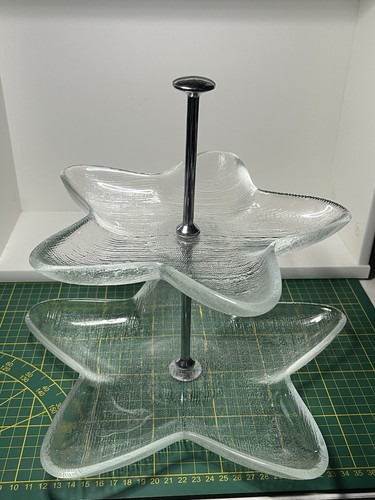 Stöckige glas etagere - 2-stöckige, glas-etagere