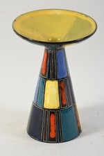 C25U35- Vintage Lu Klopfer Kunst Keramik Vase für Johann Lipp Mering um 1950