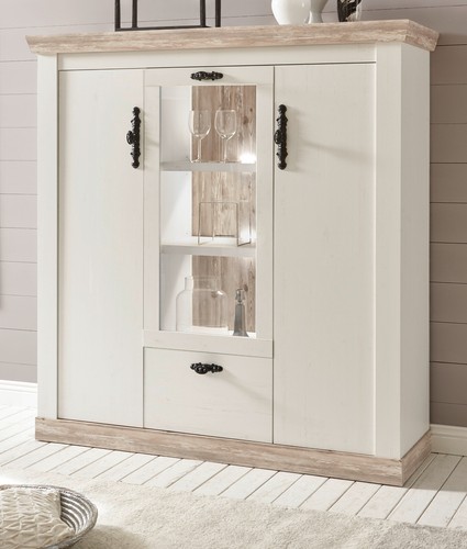 Highboard pinie weiß - highboard, in