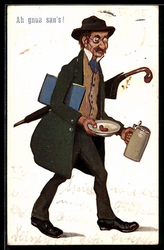 Bayer mit teller und - mit, krug