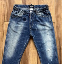 100%ORIG DSQUARED DAN ELASTIC WAIST JEAN JEANS GR.48 S71LA0890 S/S15 DISTRESSED