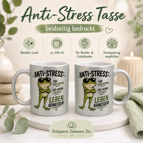 Anti stress tasse mit frosch - mit,