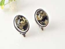 Bernstein Ohrclips 925 Damen