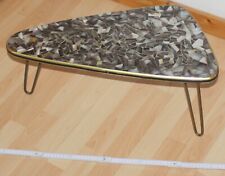 blumen tischchen 3 bein 70 er jahre design perl mutt mosaik alt top vintage deko