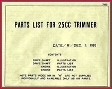 McCulloch Teileliste - Rasentrimmer 25CC - Original