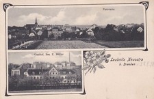 AK Dresden, Leubnitz Neuostra, Gasthof Bes. E. Müller, Panorama, 1910