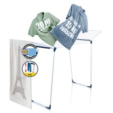 Wäscheständer 20m extra hoch & Dicke Leinen weiß/blau Wäschetrockner