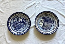 2 Keramik Wandteller - Mid