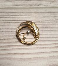 Antike Brosche Blumen Gold