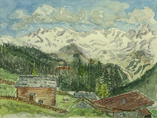 Aquarell Malerei wohl signiert