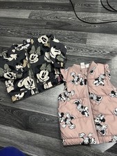 H&M Madchen Jacke Übergangs Jacke Minnie Mouse Und Steppweste Gr. 98 Neuwertig