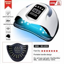 280W LED UV Nagellampe Lichter Trockner Lampe 240V 66LEDs Nail Art Gel Dryer DE