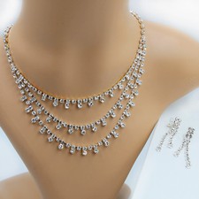 Schmuckset silber Strass