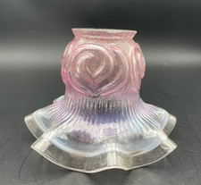 Jugendstil  Rosa/Weiß Transparent   Lampenschirm Röckchenschirm