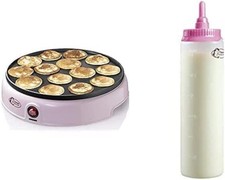 Bestron Poffertjes Maker, inkl. Teigportionierer für 700ml mit Skala, Ideal zum