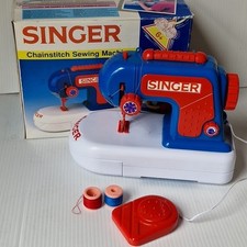 Singer Kindernähmaschine Kettenstich Spielzeug Vintage verpackt voll funktionsfähig 